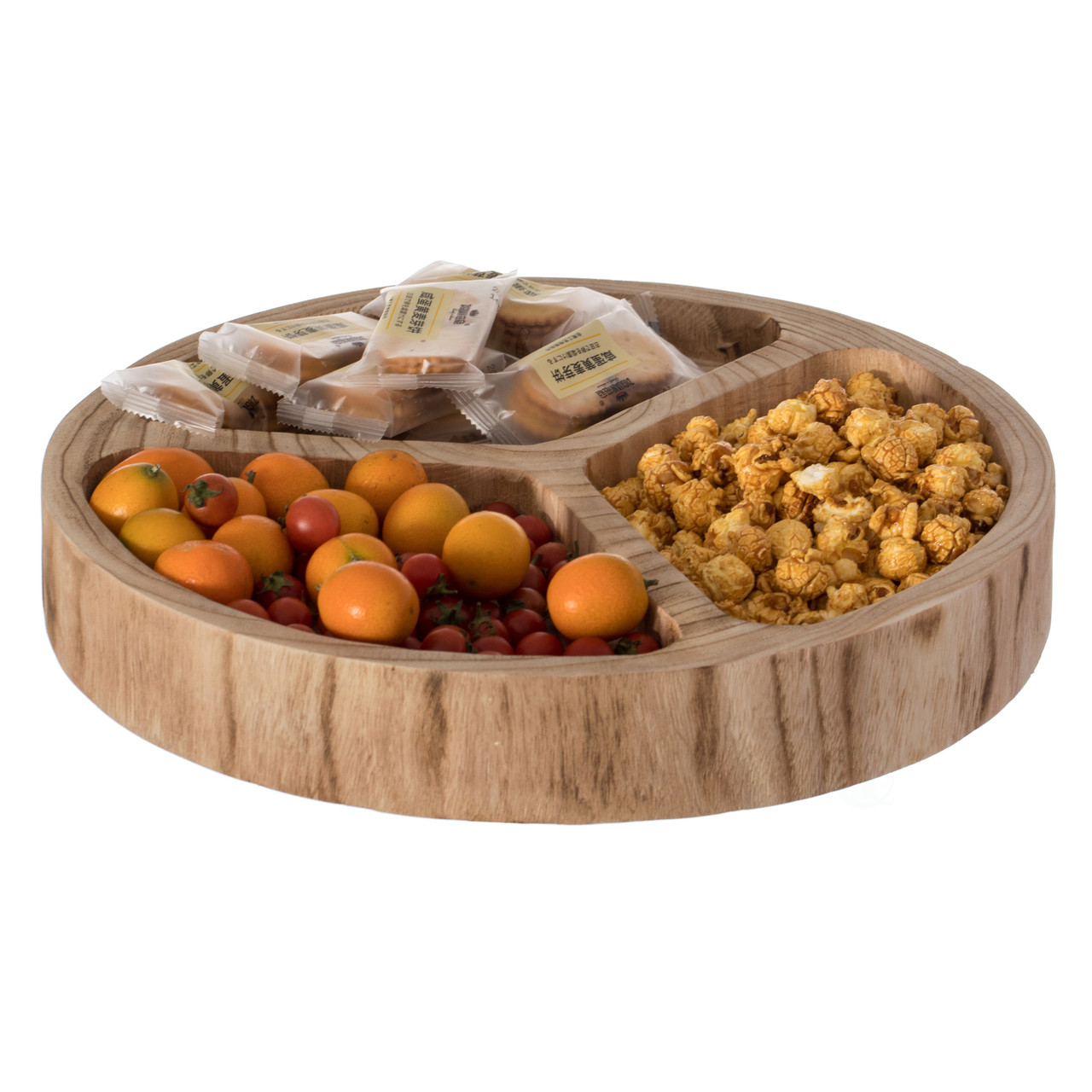 Buy Wholesale QI004380 3 Sectional Round Snack Tray for Dining Table and  Kitchen Decoration